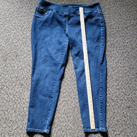 DG2 by Diane Gilman Dark Wash Stretch Jeggings Size 1X - Picture 4 of 9